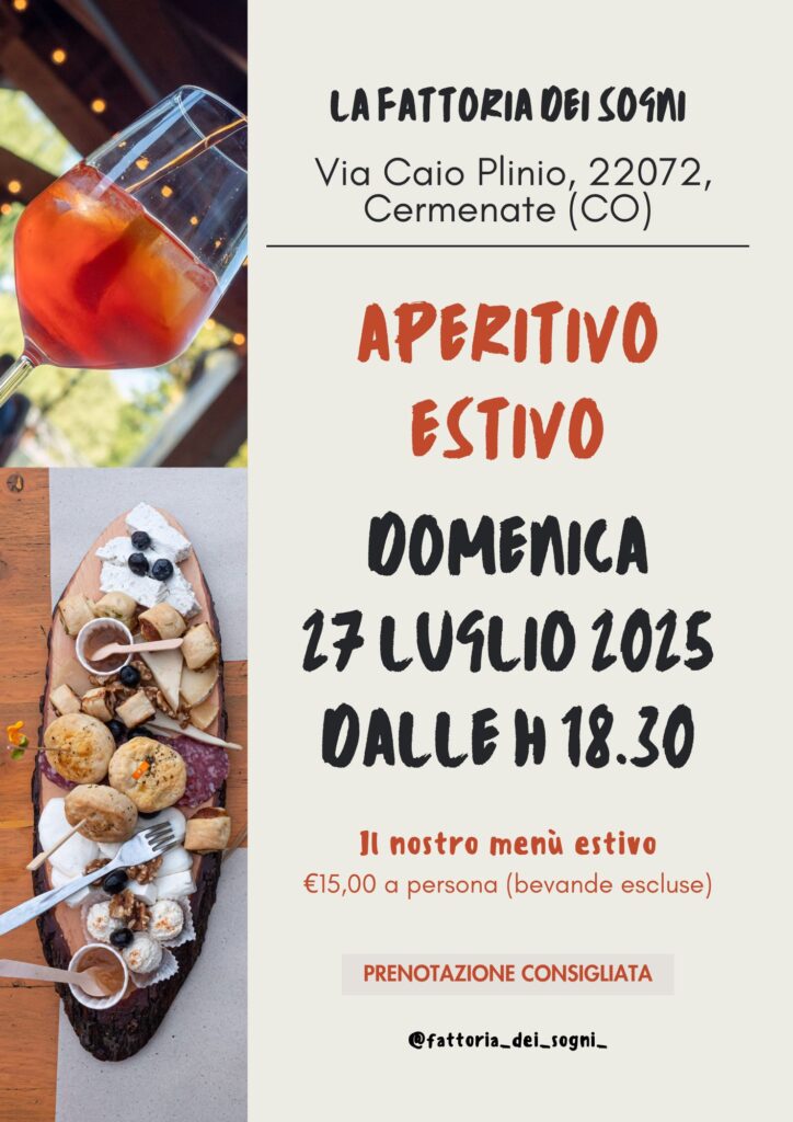 Apericena Estivo La Fattoria dei Sogni 27 luglio 2025 Cermenate Como (3)