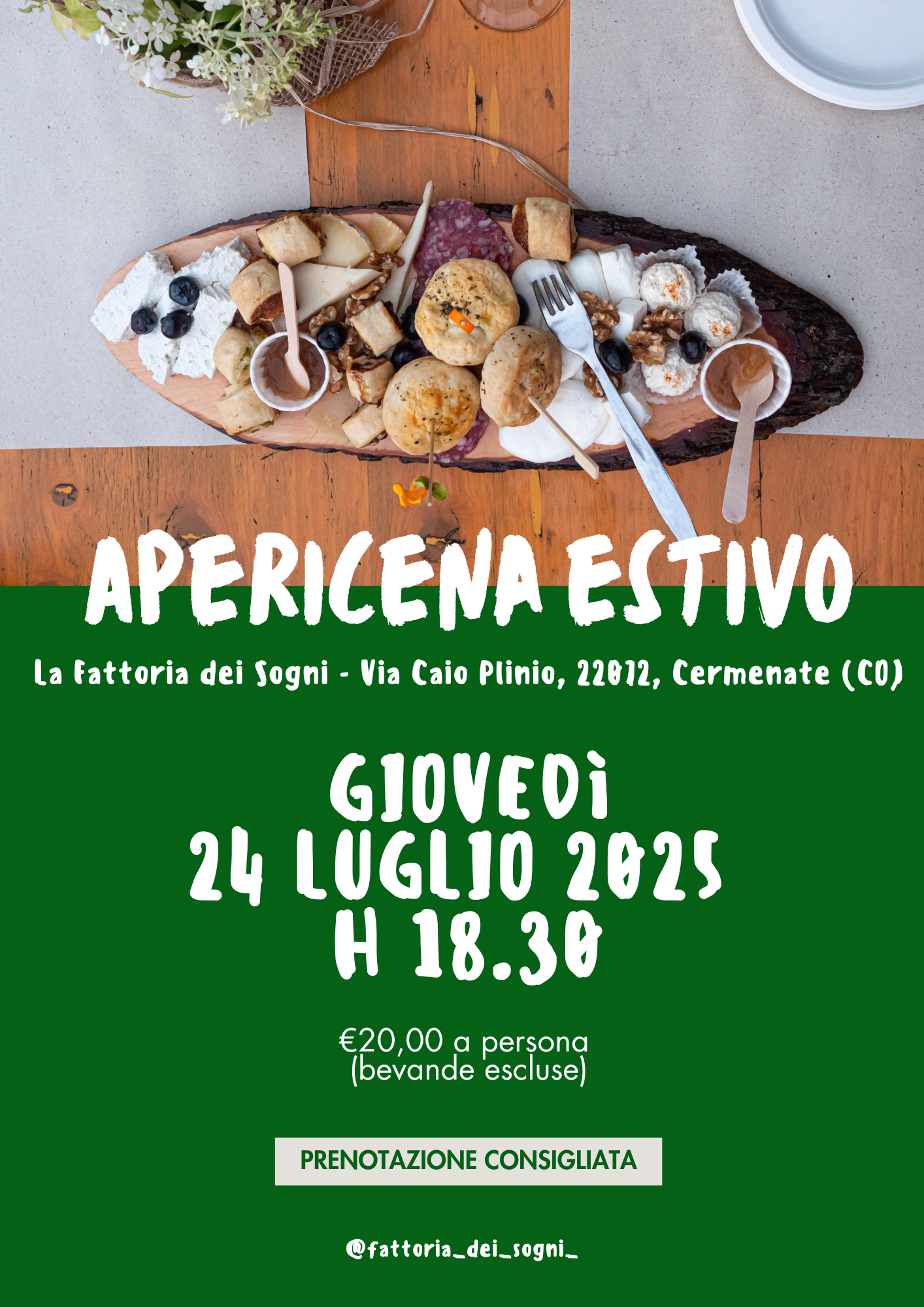 Apericena estivo La Fattoria dei Sogni (2)