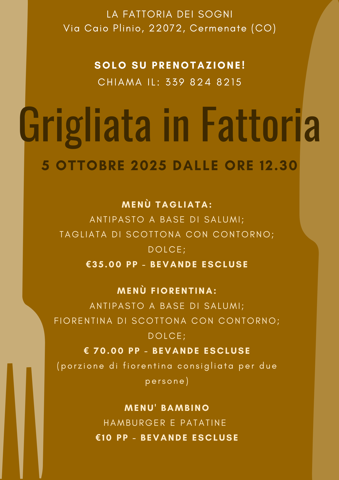 Grigliata in Fattoria 5/10/25 La Fattoria dei Sogni Cermenate