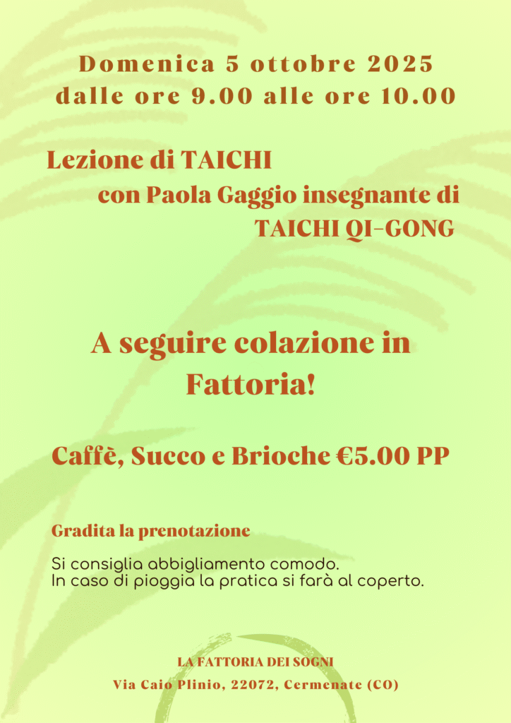 Lezione e Colazione in Fattoria 5/10/25 La Fattoria dei Sogni
