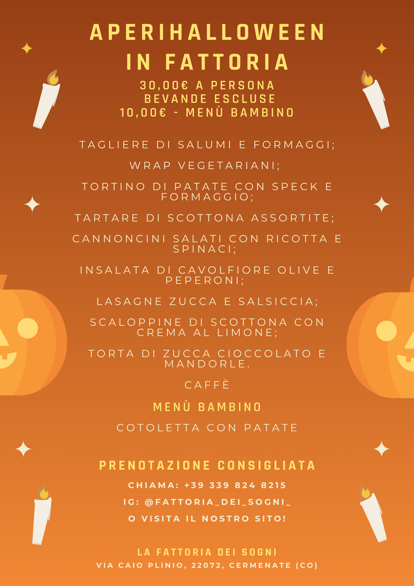 AperiHalloween in Fattoria Cermenate Como